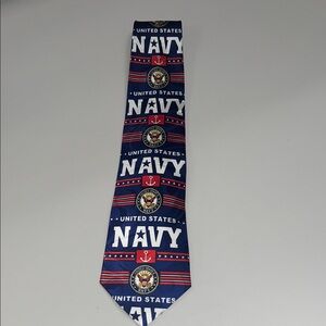 Steven Harris United States Navy Patterned Men's Tie in Navy Blue